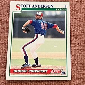 Expos Montreal 1991 Rookie Prospect Card - Scott Anderson
